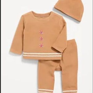 Gingerbread Man Outfit Set with Hat